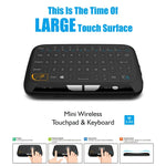 คีย์บอร์ดไร้สาย H18 2.4GHz Mini Air Mouse QWERTY พร้อมทัชแพดและระบบสั่น สำหรับ PC, TV, คีย์บอร์ดไร้สาย H18