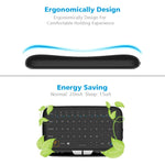 คีย์บอร์ดไร้สาย H18 2.4GHz Mini Air Mouse QWERTY พร้อมทัชแพดและระบบสั่น สำหรับ PC, TV, คีย์บอร์ดไร้สาย H18