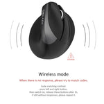DELUX M618 เมาส์แนวตั้งไร้สาย 2.4G 2400DPI USB ชาร์จไฟได้ ดีไซน์ตามหลักสรีรศาสตร์ สีเทา M618