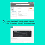 Logitech K780 คีย์บอร์ดไร้สาย Bluetooth + Unifying โหมดคู่ พร้อมขาตั้ง รองรับหลายอุปกรณ์