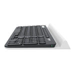 Logitech K780 คีย์บอร์ดไร้สาย Bluetooth + Unifying โหมดคู่ พร้อมขาตั้ง รองรับหลายอุปกรณ์