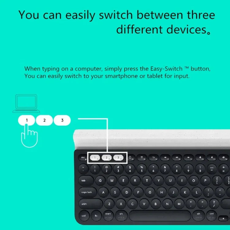 Logitech K780 คีย์บอร์ดไร้สาย Bluetooth + Unifying โหมดคู่ พร้อมขาตั้ง รองรับหลายอุปกรณ์