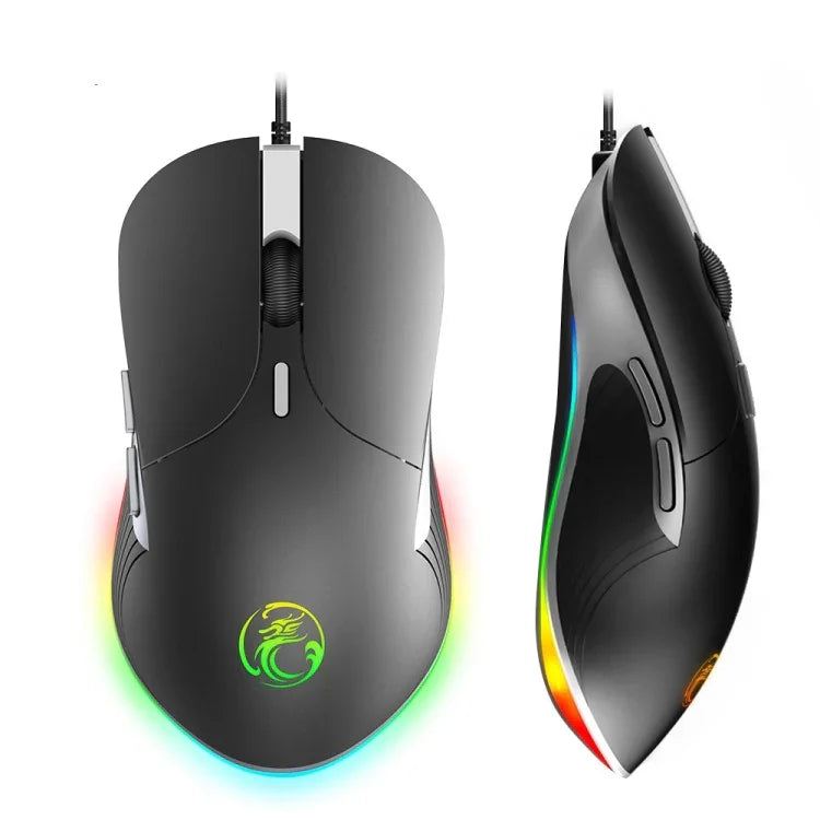 iMICE X6 เมาส์มีสาย 6 ปุ่ม RGB สีสันสดใส เมาส์เกมมิ่ง, X6