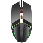 HXSJ S200 เมาส์เกมมิ่งมีสาย USB2.0 1600dpi ปรับได้ 4 ปุ่ม ไฟสีสันสดใส ความยาวสาย: 1.5m