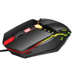 HXSJ S200 เมาส์เกมมิ่งมีสาย USB2.0 1600dpi ปรับได้ 4 ปุ่ม ไฟสีสันสดใส ความยาวสาย: 1.5m