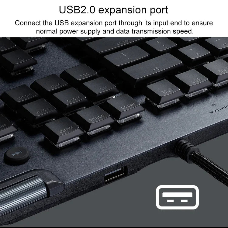 คีย์บอร์ดเกมมิ่งมีสายแบบกลไก Logitech G813 RGB (GL-Linear), ความยาว: 1.8m, G813