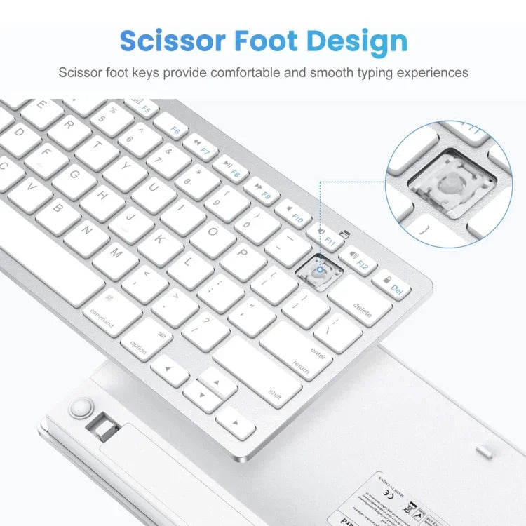 WB-8022 Ultra-thin Wireless Bluetooth Keyboard, German Keys, German Keys
