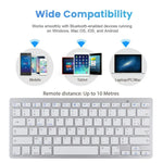 คีย์บอร์ดบลูทูธไร้สายบางพิเศษ WB-8022 สำหรับ iPad, Samsung, Huawei, Xiaomi, แท็บเล็ตพีซี หรือสมาร์ทโฟน, ปุ่มภาษาฝรั่งเศส, ปุ่มภาษาฝรั่งเศส