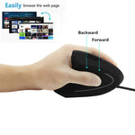 เมาส์แนวตั้งแบบมีสาย 2.4GHz แบบสามปุ่มสำหรับมือซ้าย รุ่นมีสาย CM0093, ความละเอียด: 1000DPI / 1200DPI / 1600DPI, ความยาวสาย: 1.7m, รุ่นมีสาย