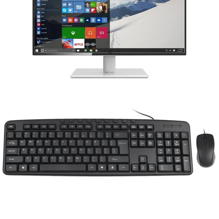 ชุดคีย์บอร์ดและเมาส์มีสาย USB รุ่น KB-8377