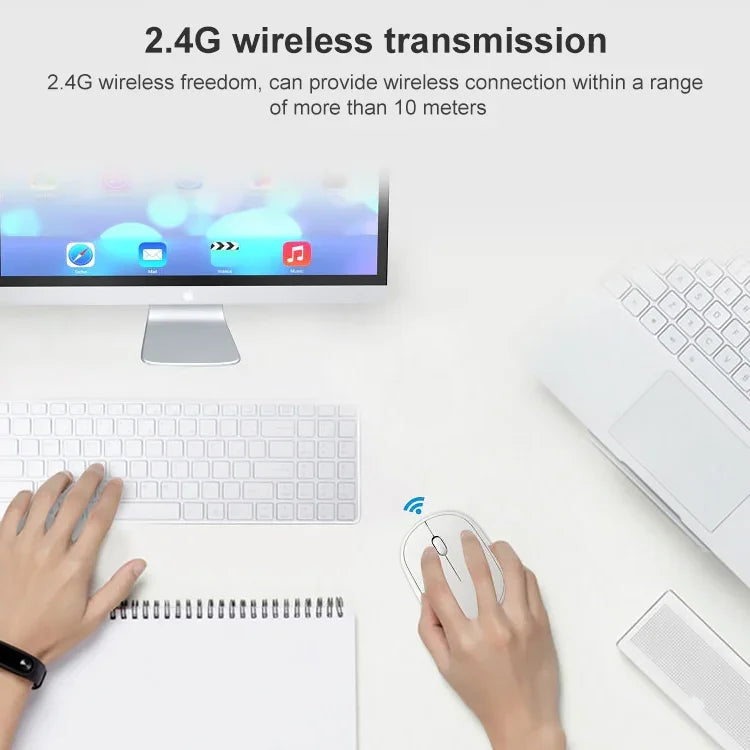 ZGB 360 เมาส์มินิไร้สายชาร์จได้ 2.4G สำหรับคอมพิวเตอร์และแล็ปท็อป 1000dpi
