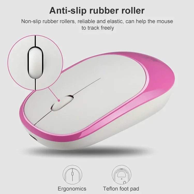 ZGB 360 เมาส์มินิไร้สายชาร์จได้ 2.4G สำหรับคอมพิวเตอร์และแล็ปท็อป 1000dpi