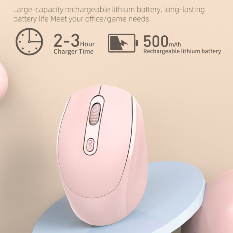 เมาส์ไร้สายชาร์จได้ 4 ปุ่ม 1600 DPI 2.4GHz รุ่น M107, 2.4GHz ชาร์จได้