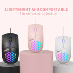 เมาส์มีสาย RGB รูปแบบกลวง อินเทอร์เฟซ Type-C รุ่น MKESPN SXS-838