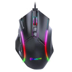 เมาส์มีสาย RGB ความเร็วเต็มที่ 12800DPI 12 ปุ่มแมโคร รุ่น MKESPN X15