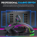 เมาส์มีสาย RGB ความเร็วเต็มที่ 12800DPI 12 ปุ่มแมโคร รุ่น MKESPN X15