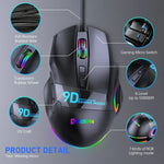 เมาส์เกมมิ่งมีสาย MKESPN X10 9 ปุ่ม RGB กำหนดมาโคร, กำหนดมาโคร