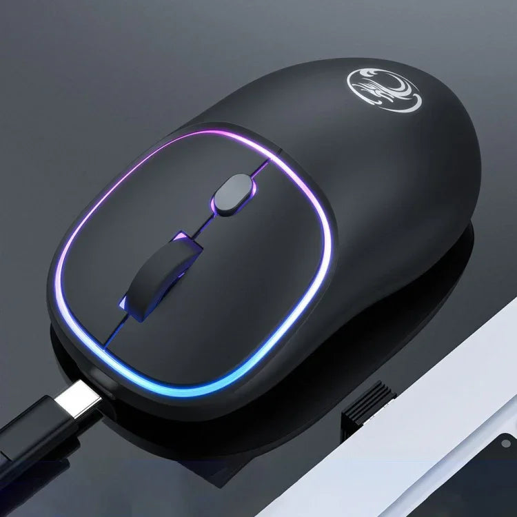 เมาส์ไร้สายเงียบชาร์จได้ 4 ปุ่ม 1600 DPI 2.4GHz สำหรับคอมพิวเตอร์และแล็ปท็อปรุ่น W-618, W-618 2.4GHz