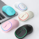 เมาส์ไร้สายเงียบชาร์จได้ 4 ปุ่ม 1600 DPI 2.4GHz สำหรับคอมพิวเตอร์และแล็ปท็อปรุ่น W-618, W-618 2.4GHz