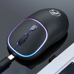 เมาส์ไร้สายบลูทูธเงียบชาร์จได้ 4 ปุ่ม 1600 DPI 2.4GHz สำหรับคอมพิวเตอร์และแล็ปท็อปรุ่น W-618, W-618 2.4GHz และบลูทูธ