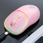 เมาส์ไร้สายบลูทูธเงียบชาร์จได้ 4 ปุ่ม 1600 DPI 2.4GHz สำหรับคอมพิวเตอร์และแล็ปท็อปรุ่น W-618, W-618 2.4GHz และบลูทูธ