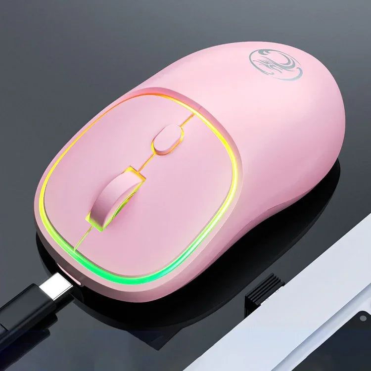 เมาส์ไร้สายบลูทูธเงียบชาร์จได้ 4 ปุ่ม 1600 DPI 2.4GHz สำหรับคอมพิวเตอร์และแล็ปท็อปรุ่น W-618, W-618 2.4GHz และบลูทูธ