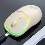 เมาส์ไร้สายบลูทูธเงียบชาร์จได้ 4 ปุ่ม 1600 DPI 2.4GHz สำหรับคอมพิวเตอร์และแล็ปท็อปรุ่น W-618, W-618 2.4GHz และบลูทูธ