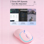 เมาส์ไร้สายบลูทูธเงียบชาร์จได้ 4 ปุ่ม 1600 DPI 2.4GHz สำหรับคอมพิวเตอร์และแล็ปท็อปรุ่น W-618, W-618 2.4GHz และบลูทูธ