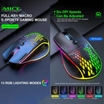 เมาส์เกมมิ่ง iMICE T97 พร้อมไฟ RGB LED USB 7 ปุ่ม 7200 DPI เมาส์เกมมิ่งแบบมีสาย