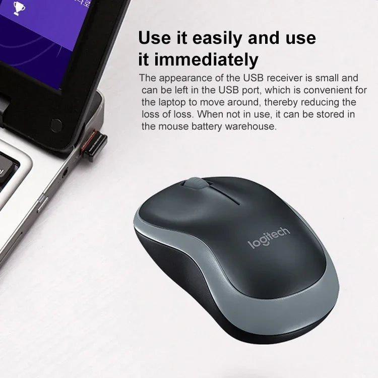 เมาส์ออปติคอลไร้สาย Logitech B175 3 ปุ่ม 1000DPI 2.4GHz