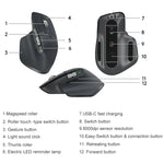 เมาส์ไร้สายบลูทูธโหมดคู่ Logitech MX Master 3s 8000DPI 2.4GHz แบบยศาสตร์
