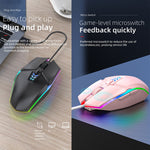 เมาส์สำนักงานเกมมิ่งมีสาย USB S700 พร้อมไฟสีสันสดใส