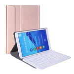 A0M5 คีย์บอร์ดบลูทูธถอดได้ + เคสแท็บเล็ตหนังแบบพับแนวนอนบางเฉียบสำหรับ Huawei MediaPad M5 & Honor Tab 5 8 นิ้ว, พร้อมที่จับ