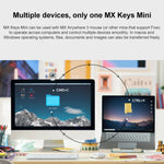 คีย์บอร์ดไร้สายบลูทูธขนาดเล็กบางพิเศษพร้อมไฟหลัง Logitech MX Keys Mini