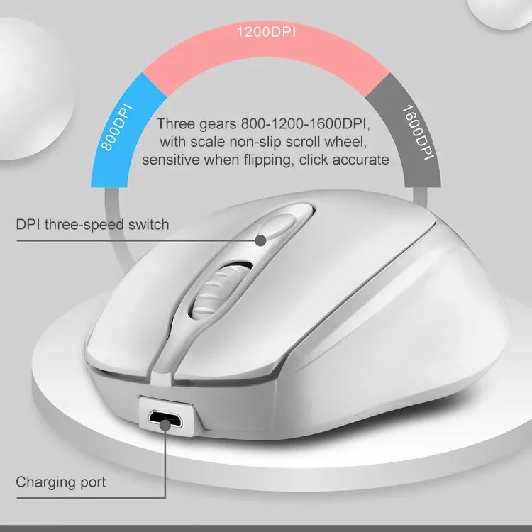 เมาส์มินิไร้สายชาร์จได้ 2.4G ZGB 361 1600dpi