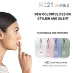 Logitech M221 เมาส์ไร้สายเงียบแฟชั่น