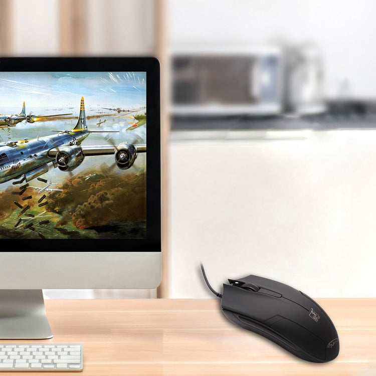 Chasing Leopard 119 เมาส์เกมออปติคอล USB แบบมีสาย ความยาวสาย: 1.45 ม., 119 สีดำ, 119 สีดำเจ็ท, 119 สีขาว