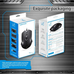 Chasing Leopard 129 เมาส์เกมออปติคอล USB แบบมีสายพร้อมถ่วงน้ำหนัก ความยาวสาย: 1.3 ม., 129