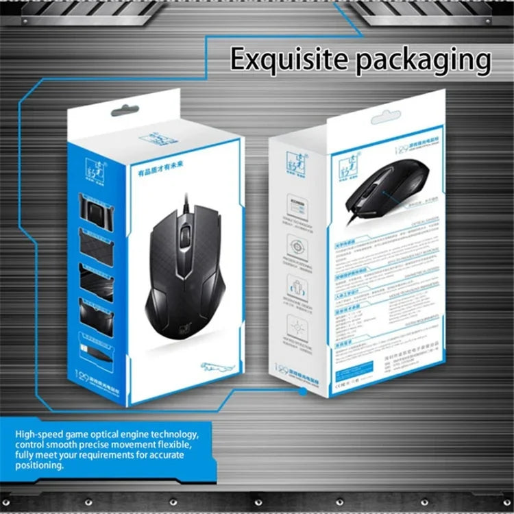 Chasing Leopard 129 เมาส์เกมออปติคอล USB แบบมีสายพร้อมถ่วงน้ำหนัก ความยาวสาย: 1.3 ม., 129