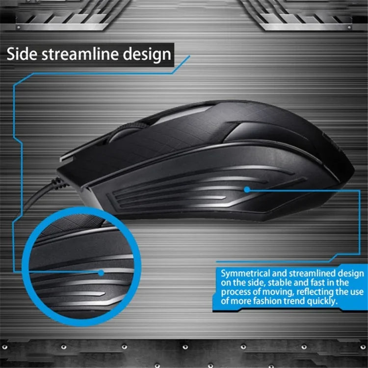 Chasing Leopard 129 เมาส์เกมออปติคอล USB แบบมีสายพร้อมถ่วงน้ำหนัก ความยาวสาย: 1.3 ม., 129