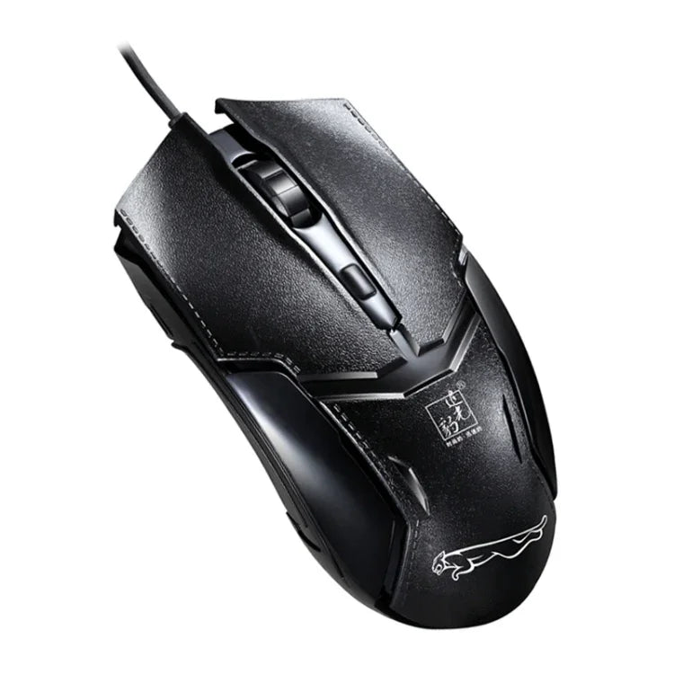 Chasing Leopard 179 เมาส์เกมออปติคอล USB แบบมีสาย ความละเอียด 1600 DPI ปรับได้ 3 ระดับ ความยาวสาย: 1.3 ม., 179