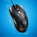 Chasing Leopard 179 เมาส์เกมออปติคอล USB แบบมีสาย ความละเอียด 1600 DPI ปรับได้ 3 ระดับ ความยาวสาย: 1.3 ม., 179