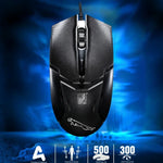 Chasing Leopard 179 เมาส์เกมออปติคอล USB แบบมีสาย ความละเอียด 1600 DPI ปรับได้ 3 ระดับ ความยาวสาย: 1.3 ม., 179
