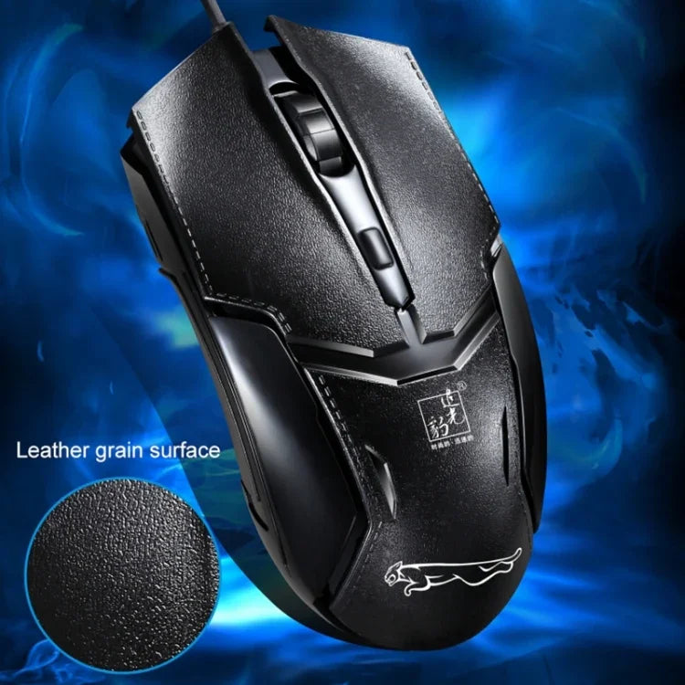 Chasing Leopard 179 เมาส์เกมออปติคอล USB แบบมีสาย ความละเอียด 1600 DPI ปรับได้ 3 ระดับ ความยาวสาย: 1.3 ม., 179