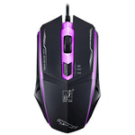 Chasing Leopard 199 เมาส์เกมออปติคอล USB แบบมีสาย ความละเอียด 1600 DPI ปรับได้ 3 ระดับ พร้อมไฟ LED หลัง ความยาวสาย: 1.3 ม., 199 สีดำ, 199