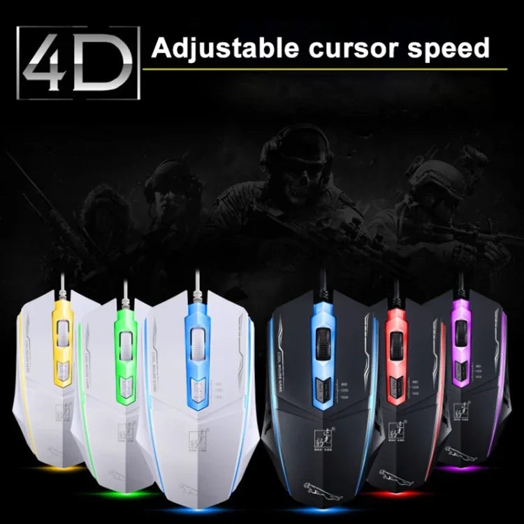 Chasing Leopard 199 เมาส์เกมออปติคอล USB แบบมีสาย ความละเอียด 1600 DPI ปรับได้ 3 ระดับ พร้อมไฟ LED หลัง ความยาวสาย: 1.3 ม., 199 สีดำ, 199