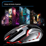 Chasing Leopard K1 เมาส์เกมออปติคอล USB แบบมีสาย ความละเอียด 1600 DPI ปรับได้ 3 ระดับ พร้อมไฟ LED หลังและโหมดเงียบ ความยาวสาย: 1.3 ม.