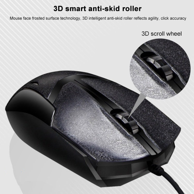 Chasing Leopard Q17 คีย์บอร์ดเกมออฟฟิศ USB แบบมีสาย 104 ปุ่ม พร้อมเมาส์แบบสมมาตร ชุดสายคีย์บอร์ดยาว 1.4 ม., สายเมาส์ยาว 1.3 ม., Q17 สีดำ, Q17 สีขาว
