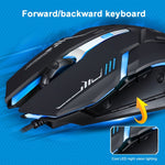 Chasing Leopard V17 เมาส์เกมออปติคอล USB แบบมีสาย ความละเอียด 2400 DPI ปรับได้ 4 ระดับ พร้อมไฟ LED แบบหายใจ ความยาวสาย: 1.45 ม., V17, V17 สีดำเจ็ท