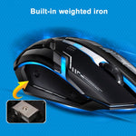 Chasing Leopard V17 เมาส์เกมออปติคอล USB แบบมีสาย ความละเอียด 2400 DPI ปรับได้ 4 ระดับ พร้อมไฟ LED แบบหายใจ ความยาวสาย: 1.45 ม., V17, V17 สีดำเจ็ท